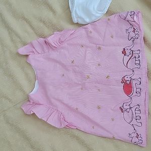 Elephant deco short sleeve dress
